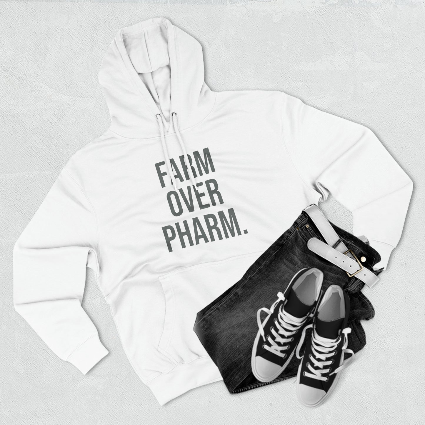 Farm Over Pharm Premium Pullover Hoodie