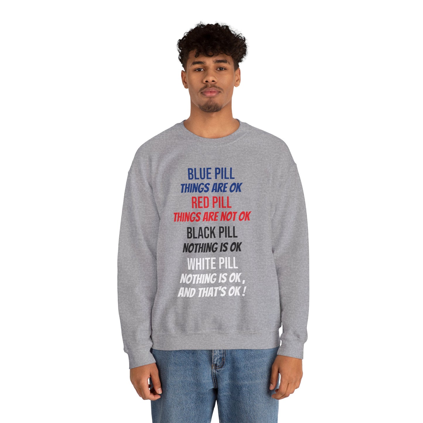 White Pill Crewneck Sweatshirt